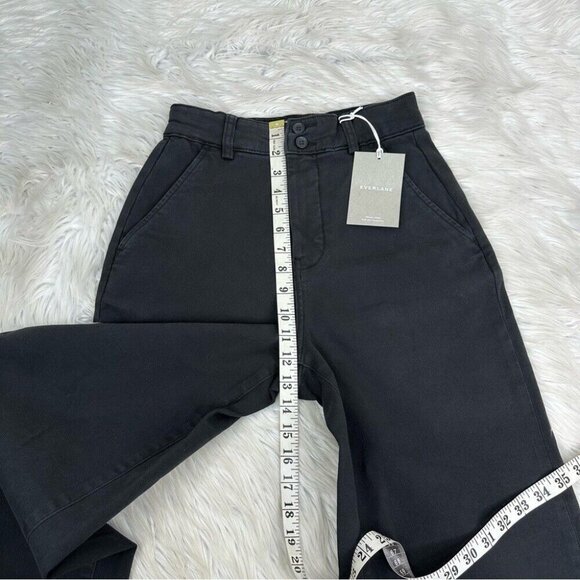 Everlane Women’s NWT Black The Wide-Leg Crop Minimalist‎ Pant Jean 0/W25/L28.5 - Picture 10 of 12